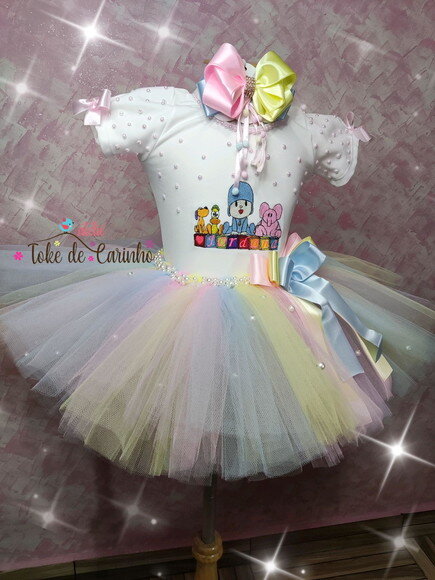 Fantasia Tutu Tema Pocoyo.tamanho 1 ou 2 Anos