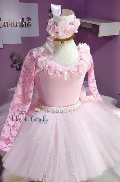 Fantasia/look "bailarina Luxo". Tamanho 8 ou 10 Anos