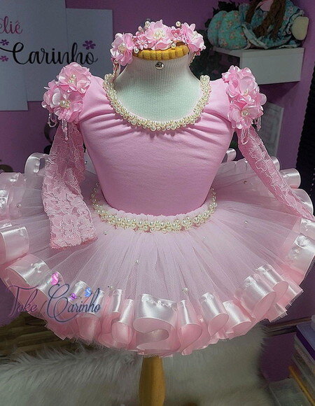 Fantasia/look Bailarina Luxo Completa. Tamanho 3 até 6 Anos.