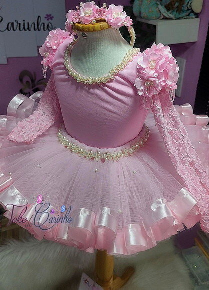 Fantasia/look Bailarina Luxo Completa. Tamanho 1 ou 2 Anos.