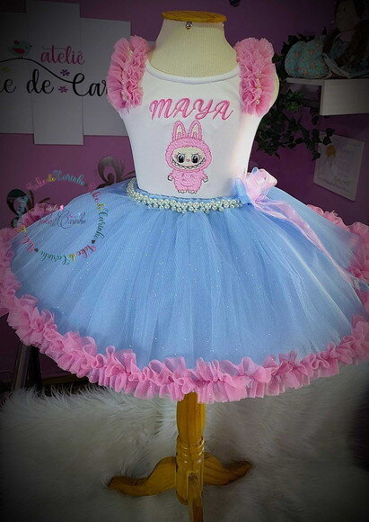 Fantasia/look Tema "labubu". Tamanho 3 até 6 Anos.