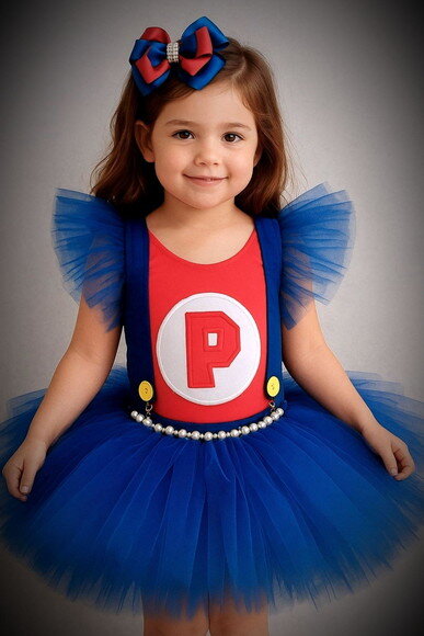 Fantasia/look Temático "super Mario". Tamanho 4 ou 6 Anos.