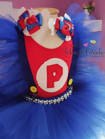 Fantasia/look Temático super Mario. Tamanho 4 ou 6 Anos.