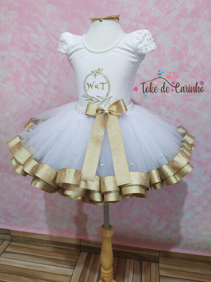 Look daminha de Honra Luxo. Tamanho 1 ou 2 Anos.