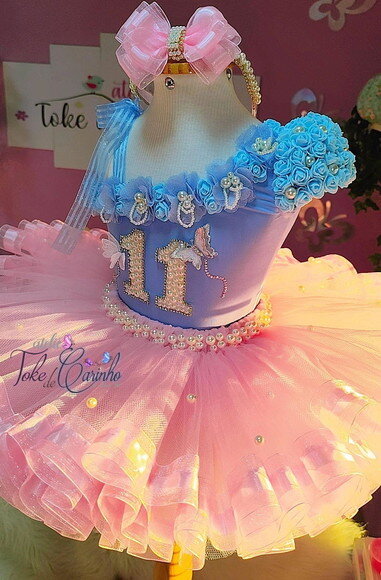 Look jardim da Bailarina Luxo. Tamanho 1 ou 2 Anos.
