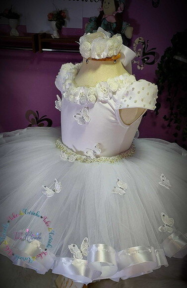 Look jardim da Bailarina Luxo. Tamanho 3 a 6 Anos.