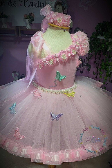 Look jardim da Bailarina Luxo. Tamanho 3 a 6 Anos.