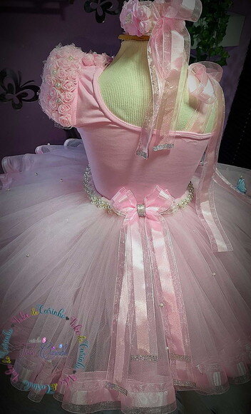Look jardim da Bailarina Luxo. Tamanho 3 a 6 Anos.
