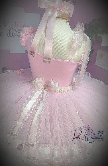 Look jardim da Bailarina Luxo. Tamanho 7 a 10 Anos.