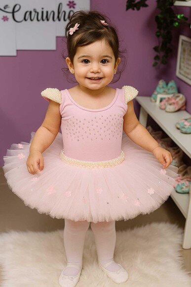 Look "jardim da Bailarina". Tamanho 1 ou 2 Anos.