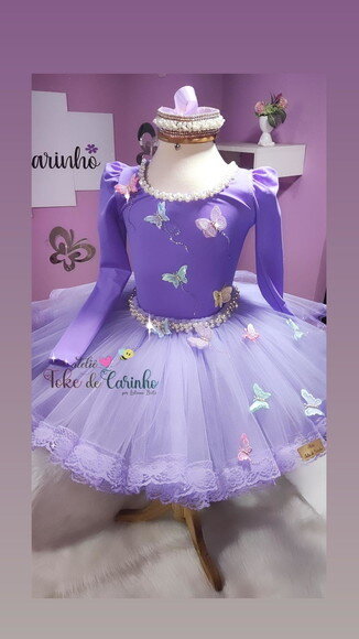Look jardim Encantado/borboletas. Tamanho 4 ou 6 Anos.