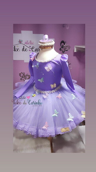 Look jardim Encantado/borboletas. Tamanho 4 ou 6 Anos.