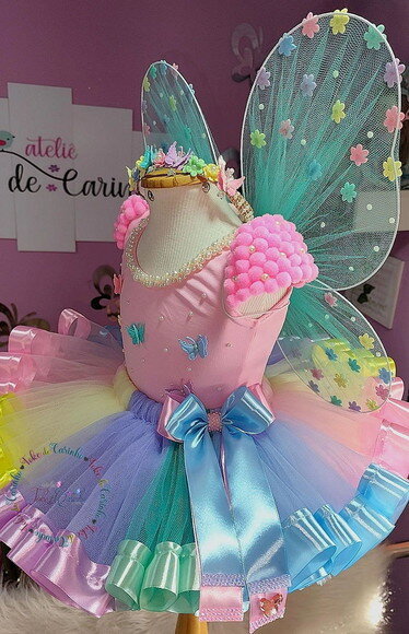 Look jardim Encantado/fada . Tamanho 4 ou 6 Anos.