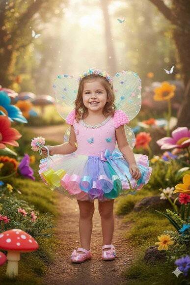Look "jardim Encantado/fada ". Tamanho 4 ou 6 Anos.