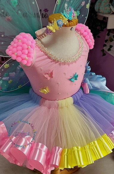 Look jardim Encantado/fada . Tamanho 4 ou 6 Anos.