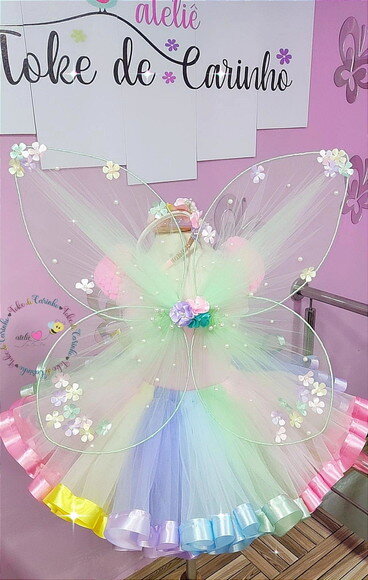 Look jardim Encantado/fada . Tamanho 4 ou 6 Anos.