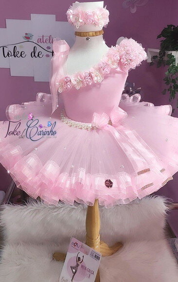 Look Bailarina Completa 5 Peças. Tamanho 8 ou 10 Anos.