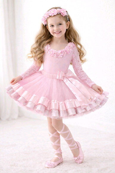Look Bailarina Luxo Completa 4 Peças. Tamanho 3 até 6 Anos.