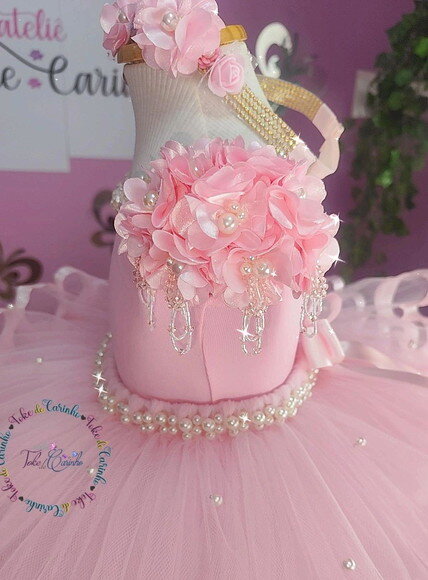 Look Bailarina Luxo Completa 4 Peças. Tamanho 3 até 6 Anos.