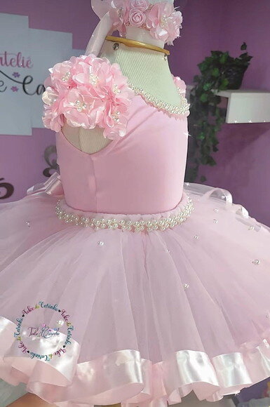 Look Bailarina Luxo Completa 4 Peças. Tamanho 3 até 6 Anos.