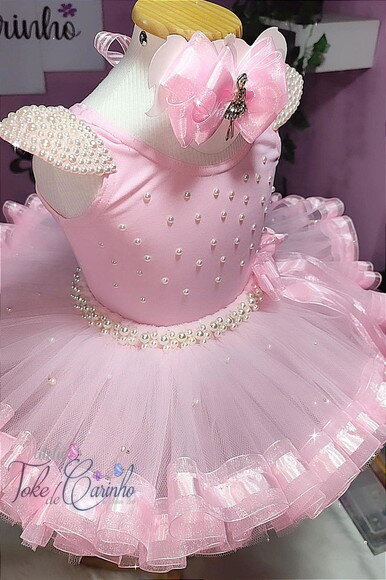 Look Bailarina Luxo Completa 5 Peças. Tamanho 3 até 6 Anos.