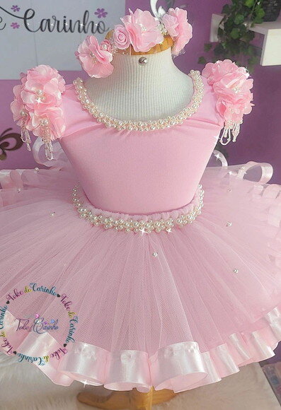 Look Bailarina/jardim da Bailarina. Tamanho 1 ou 2 Anos.