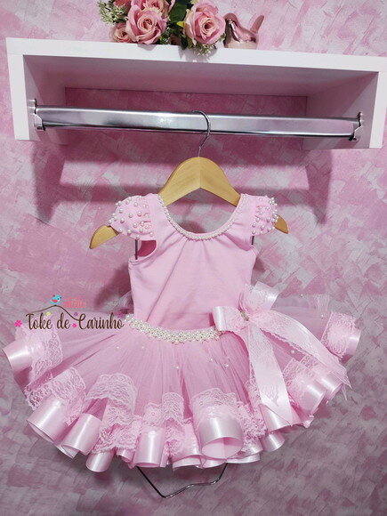 Look de Festa Luxo. Tamanho 1 ou 2 Anos.