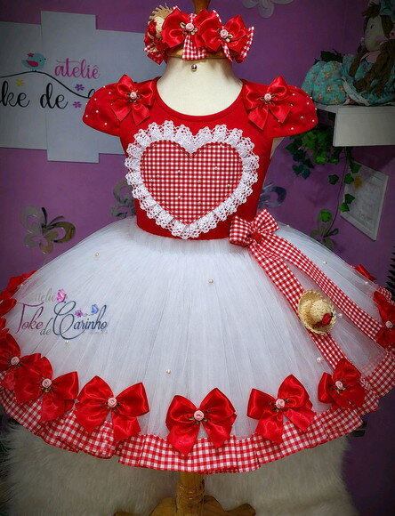 Look Festa Junina. Tamanho 7 até 10 Anos.