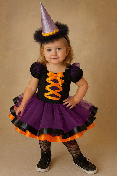 Look Heloween/bruxinha .tamanho 4 ou 6 Anos.