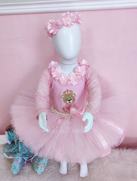 Look tema Ursinha Princesa . Tamanho 1 ou 2 anos. .