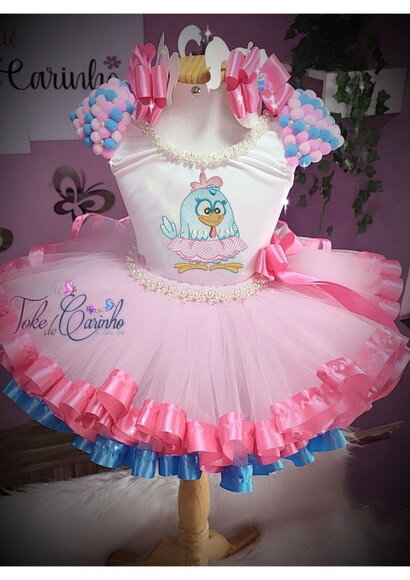 Look/fantasia galinha Pintadinha. Tamanho 1 ou 2 Anos.