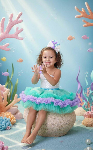 Look/fantasia "sereia Luxo" . Tamanho 7 até 10 Anos.