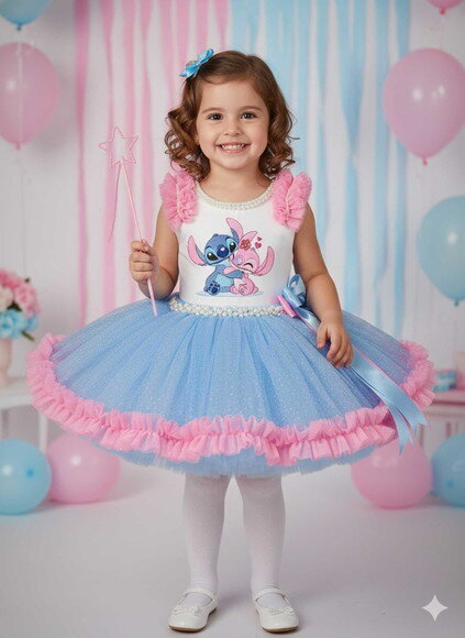 Look/fantasia "stitch". Tamanho 3 até 6 Anos.