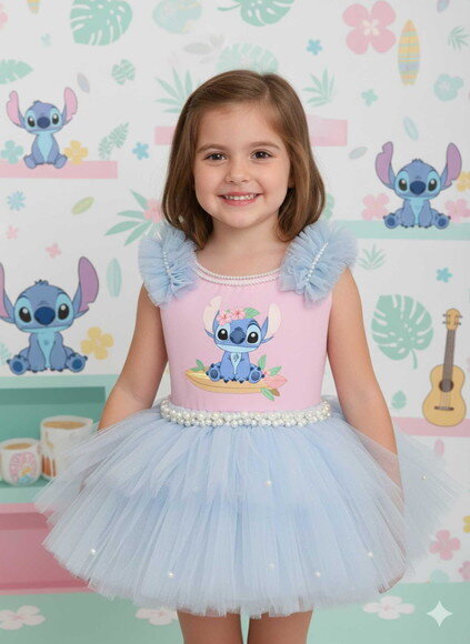 Look/fantasia "stitch". Tamanho 3 até 6 Anos.