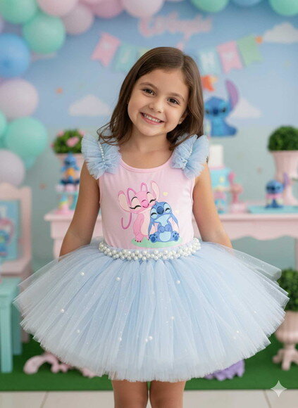 Look/fantasia "stitch". Tamanho 3 até 6 Anos.
