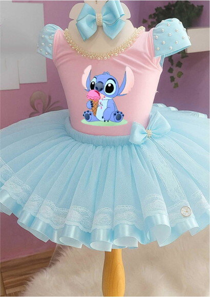 Look/fantasia "stitch". Tamanho 3 até 6 Anos.
