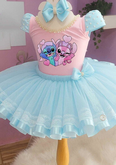 Look/fantasia "stitch". Tamanho 3 até 6 Anos.
