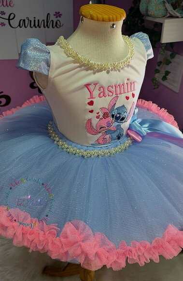 Look/fantasia stitch. Tamanho 3 até 6 Anos.