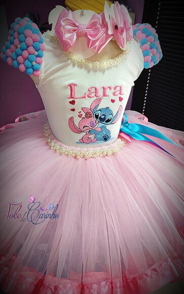 Look/fantasia "stitch". Tamanho 3 até 6 Anos.
