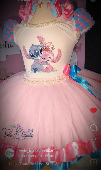 Look/fantasia "stitch". Tamanho 3 até 6 Anos.
