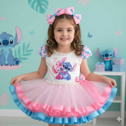 Look/fantasia "stitch". Tamanho 3 até 6 Anos.