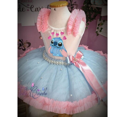 Look/fantasia stitch. Tamanho 3 até 6 Anos.