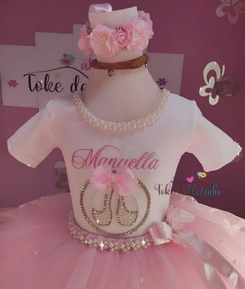 Look/fantasia Bailarina 4 Peças. Tamanho 8 ou 10 Anos.