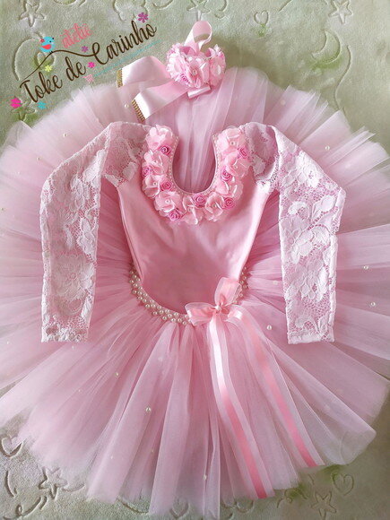 Look/fantasia Tema bailarina . Tamanho 1 ou 2 Anos