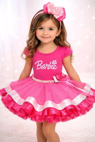 Look/fantasia Tema "barbie" Luxo. Tamanho 3 até 6.