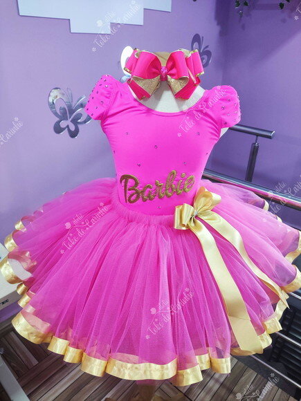 Look/fantasia Tema barbie. Tamanho 4 ou 6.
