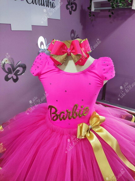 Look/fantasia Tema barbie. Tamanho 4 ou 6.