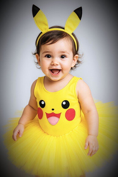 Look/fantasia Tema "picachu". Tamanho 1 ou 2 Anos.