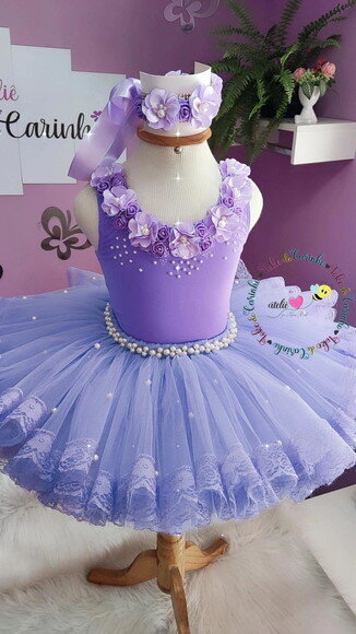 Look/figurino bailarina Luxo. Tamanho 3 até 6 Anos