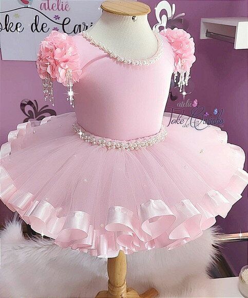 Look/figurino "bailarina". Veste Tamanho 1 até 3 Anos. .